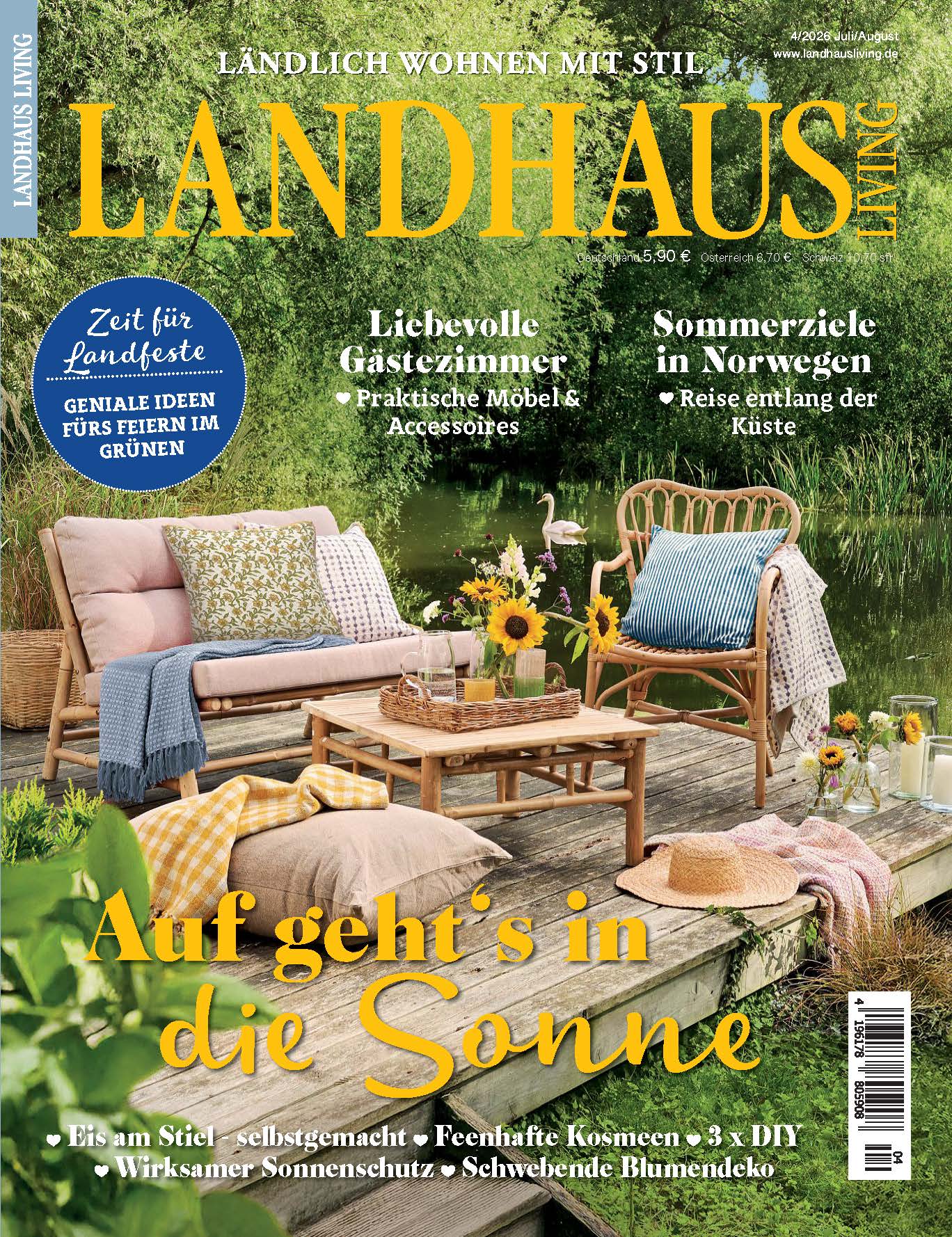 Cover der aktuellen Ausgabe: „Auf geht’s in die Sonne“ (Juli/August)